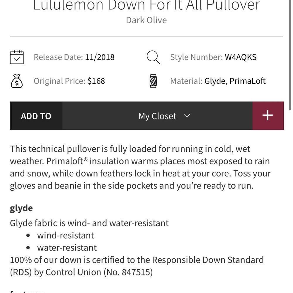 Lululemon Down For It All pullover - Picture 7 of 9